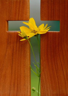 Kreuz mit Blume