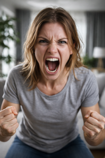 wütende Frau