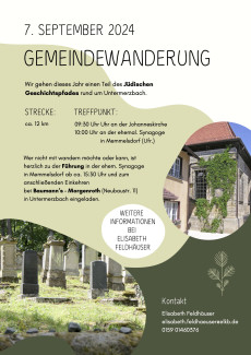 Plakat Gemeindewanderung